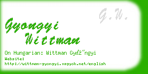 gyongyi wittman business card